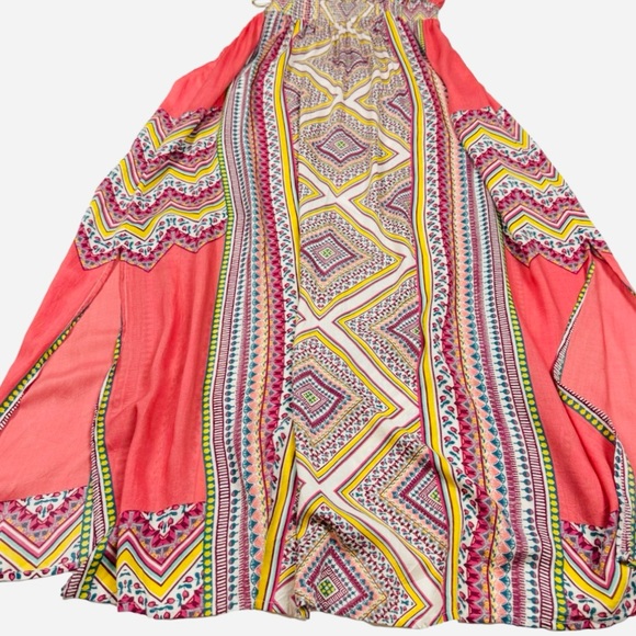 MONSOON Sori Print Sequins V-cut Tie-neck Sleeveless Sun Dress - Picture 3 of 9